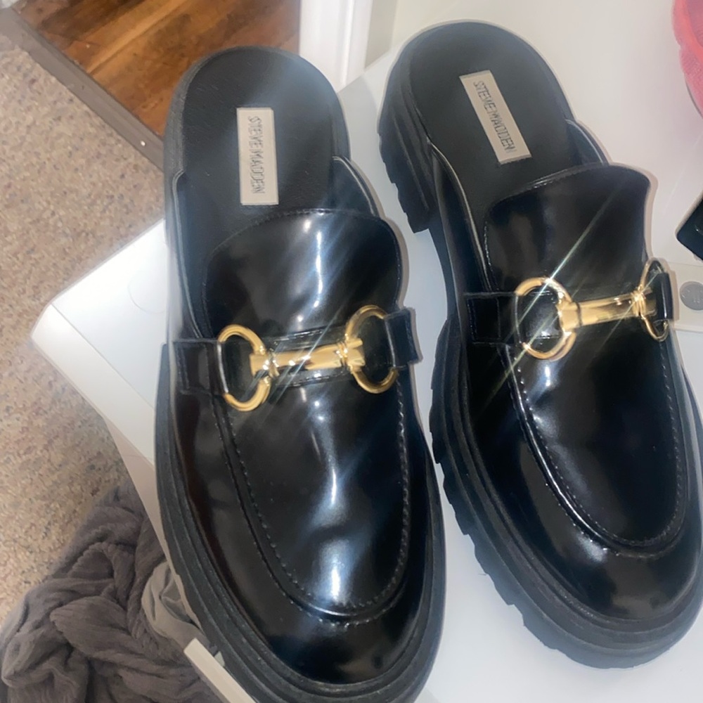 Chunky platform mules